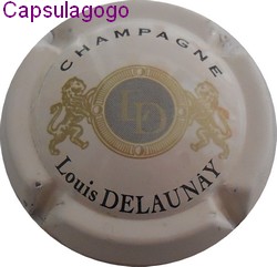 capsule champagne LOUIS DELAUNAY n°1 fond crème 